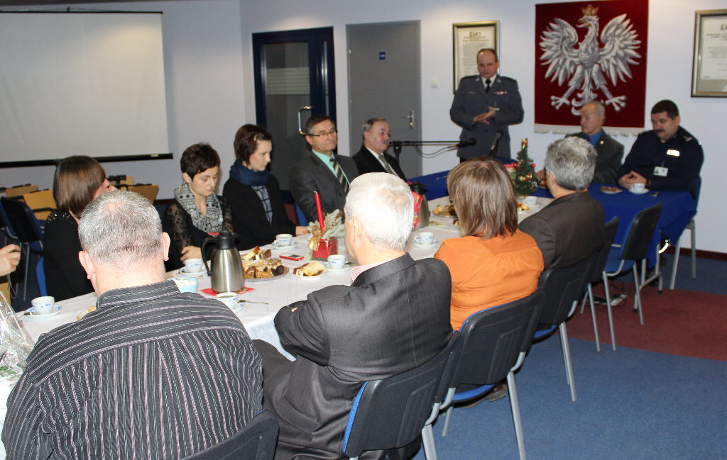 Komendant insp.Michał Gawlik składa żeczenia